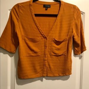 Topshop Cropped Shirt